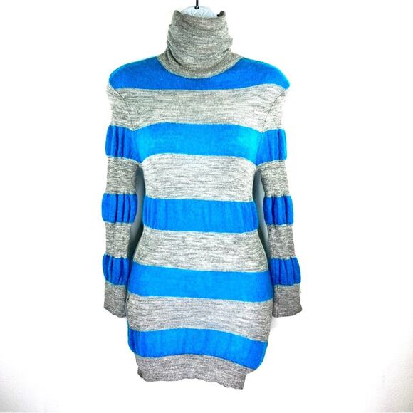 Alessandro Dell'Acqua Women's Mohair Turleneck Sweater Size 44 / US 10 Blue Grey - Picture 1 of 12